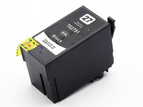 Kompatible XL-Druckerpatrone wie Epson T2711, T2791, T27XL Black, Schwarz, 27XL