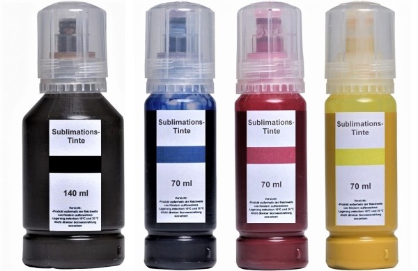 350 ml Sublimationstinte black, cyan, magenta, yellow für Epson SureColor SC-F100, F500, F501