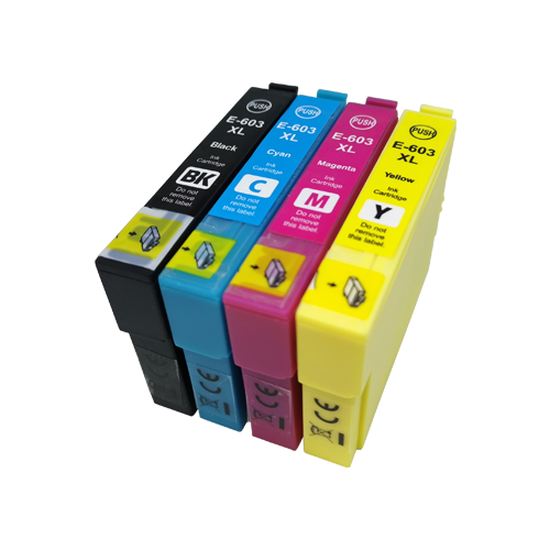 Kompatibles Druckerpatronen-Set wie Epson 603XL Black, Cyan, Magenta, Yellow - XXL Füllmengen