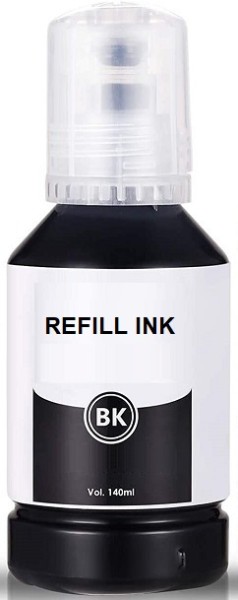 140 ml Druckertinte black für Epson Ecotank 101, 102, 103, 104, 105, 106, 111, 113