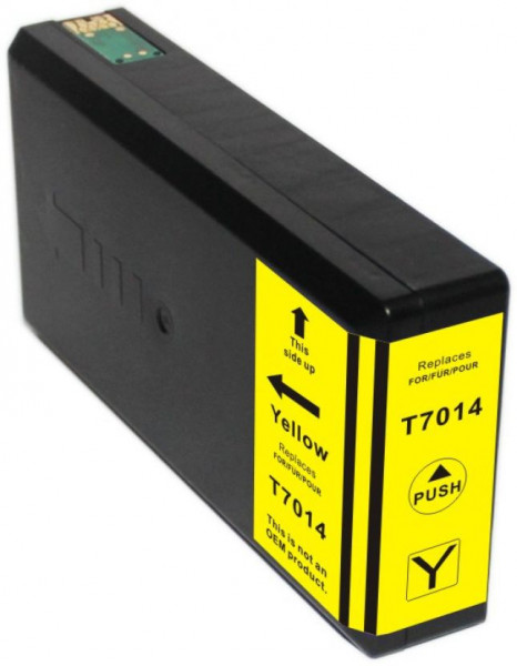 Kompatible Druckerpatrone wie Epson T7014 Yellow, Gelb XL, C13T70144010