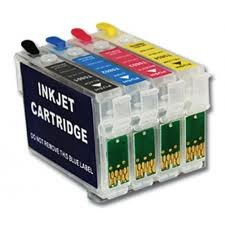 Wiederbefüllbare QUICKFILL-FILL-IN Patronen Epson T1631-T1634, T16 XL mit Auto Reset Chips